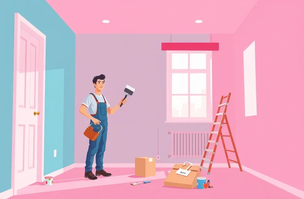 Intérieur rénové après travaux de peinture à Soyaux